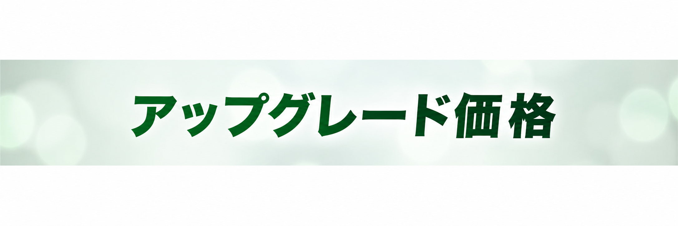 アップグレード価格